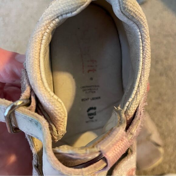 Superfit Toddler Pink Leather Sandals Ankle Support Size 8 - Picture 6 of 9